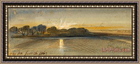 Edward Lear Sunset on The Nile Framed Painting