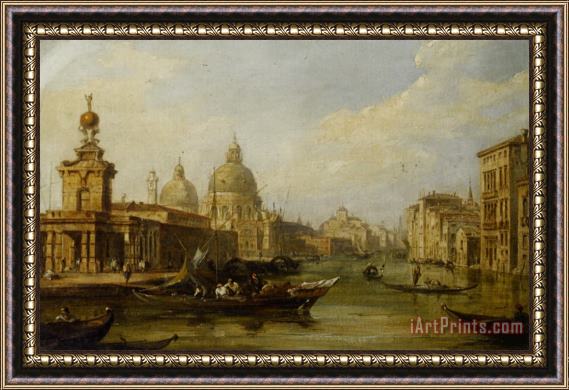 Edward Pritchett On The Grand Canal Venice Framed Painting