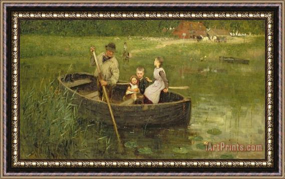 Edward Stott The Ferry Framed Painting