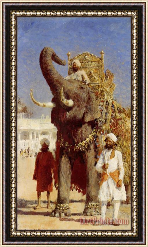 Edwin Lord Weeks The Rajahs Elephant Framed Print