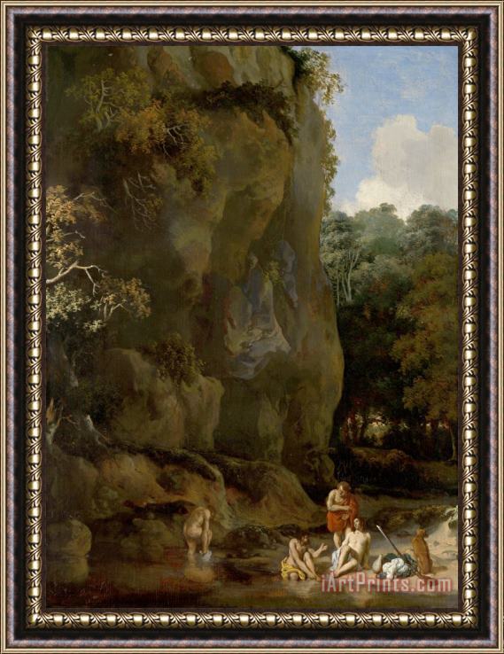 Eeckhout, Gerbrand Van Den Men Bathing Framed Painting