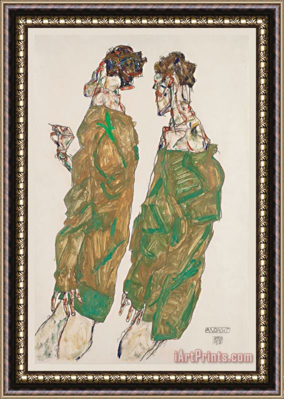 Egon Schiele Devotion Framed Painting