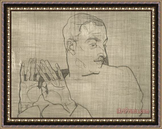 Egon Schiele Portrait of Arthur Roessler Framed Print