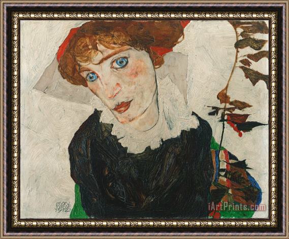 Egon Schiele Portrait of Wally Neuzil Framed Painting