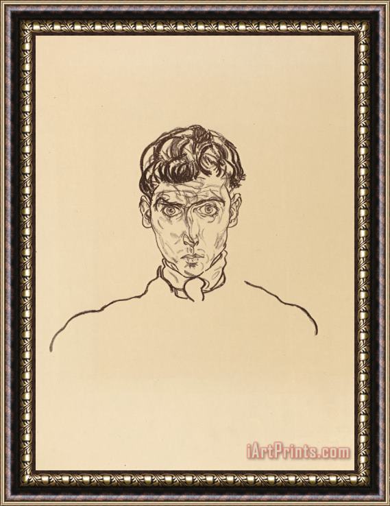 Egon Schiele Portrat Paris Von Gutersloh / Portrait of Paris Von Gutersloh Framed Print