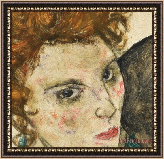 Egon Schiele Seated Woman with Bent Knee Framed Painting