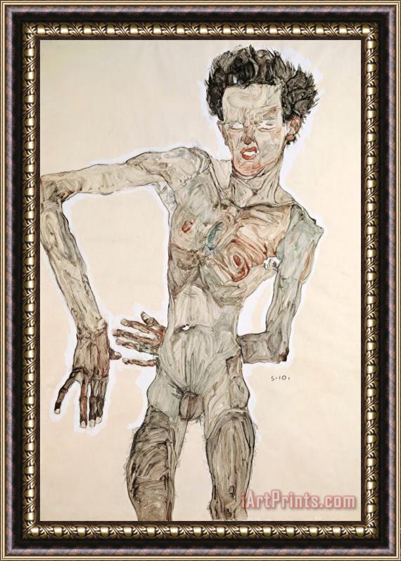 Egon Schiele Self-portrait Framed Print