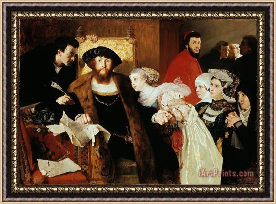 Eilif Peterssen Christian II Signing The Death Warrant of Torben Oxe Framed Print