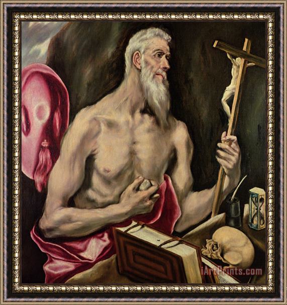 El Greco Domenico Theotocopuli St Jerome Framed Painting