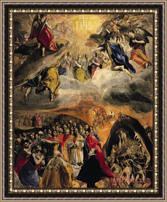 El Greco Domenico Theotocopuli The Adoration Of The Name Of Jesus Framed Painting