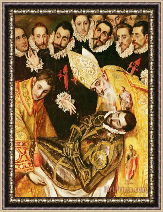 El Greco Domenico Theotocopuli The Burial Of Count Orgaz Framed Painting