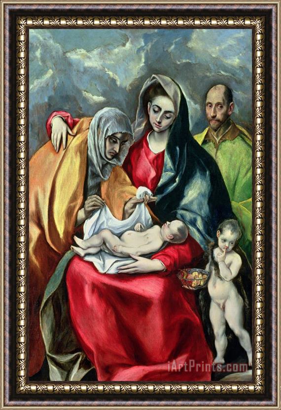El Greco Domenico Theotocopuli The Holy Family With St Elizabeth Framed Painting