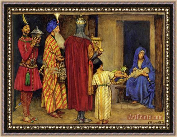 Eleanor Fortescue Brickdale Three Wise Men Bearing Gifts Framed Print