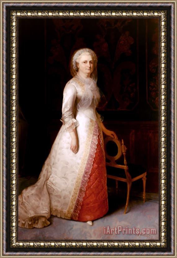 Eliphalet Frazer Andrews Martha Dandridge Custis Washington (mrs. George Washington) Framed Painting