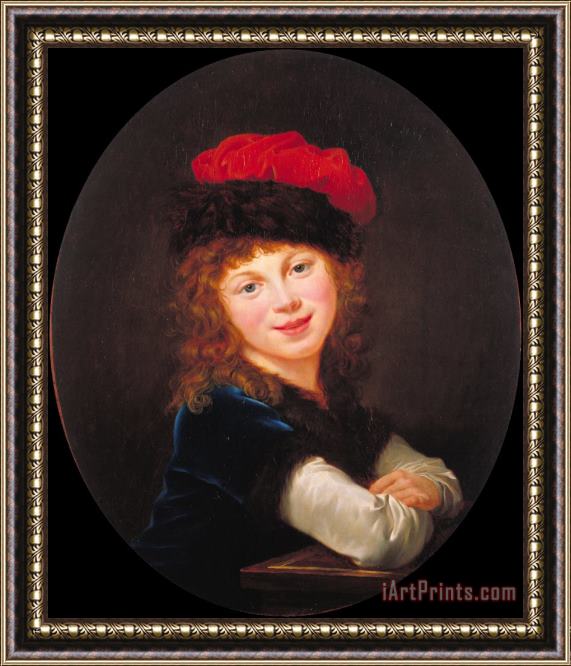 Elisabeth Louise Vigee Lebrun Portrait of a Girl Framed Painting