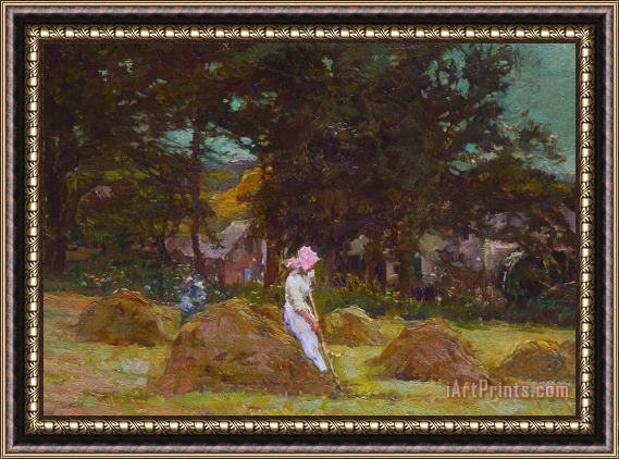 Elizabeth Adela Stanhope Forbes Haymaking Framed Painting