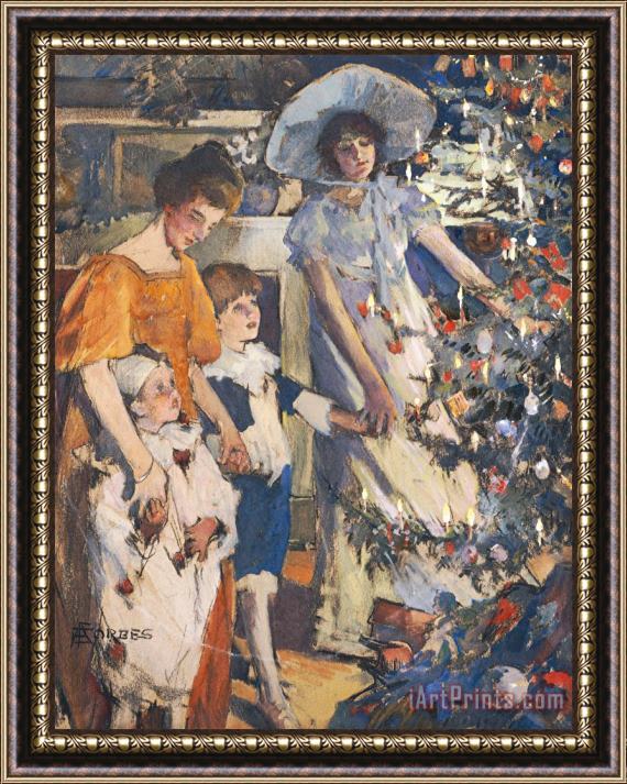 Elizabeth Adela Stanhope Forbes The Christmas Tree Framed Print