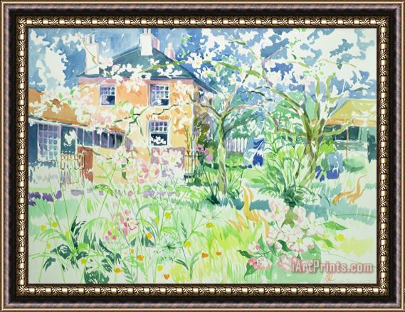 Elizabeth Jane Lloyd Apple Blossom Farm Framed Painting