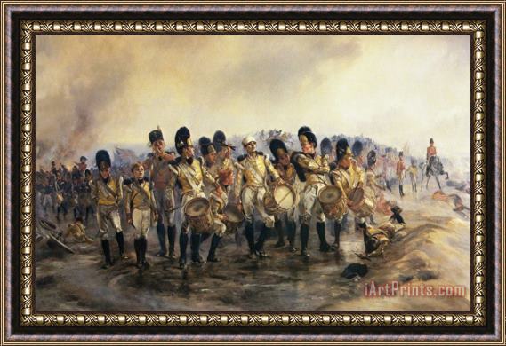 Elizabeth Thompson Steady The Drums And Fifes! Framed Painting
