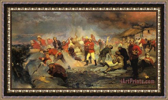Elizabeth Thompson The Defense of Rorke's Drift, January 22,1879 Framed Painting