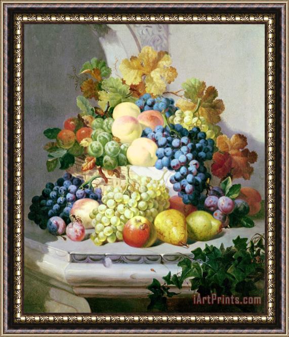 Eloise Harriet Stannard Still Life with Grapes And Pears Framed Print