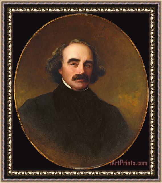 Emanuel Gottlieb Leutze Nathaniel Hawthorne Framed Painting