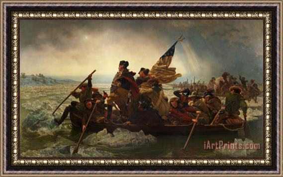 Emanuel Gottlieb Leutze Washington Crossing The Delaware Framed Painting