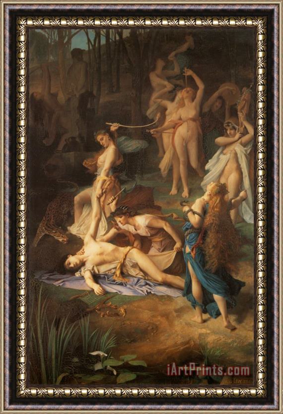 Emile Levy Death of Orpheus Framed Painting