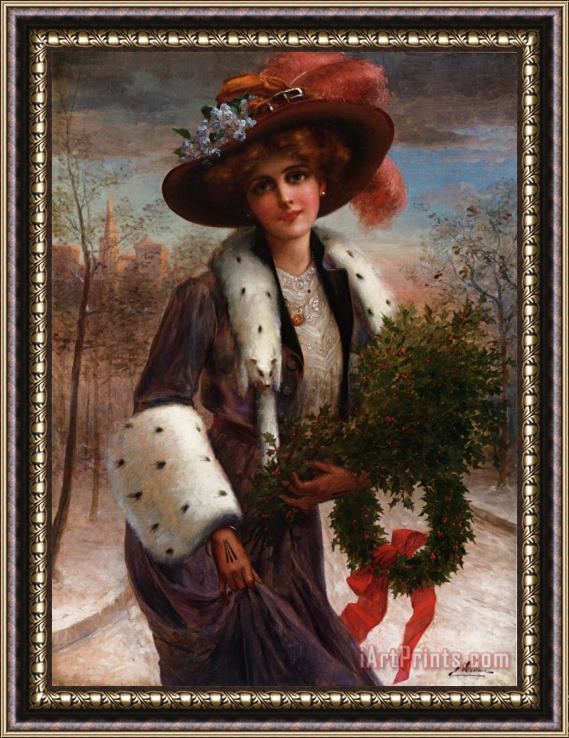 Emile Vernon Season's Greetings Framed Painting