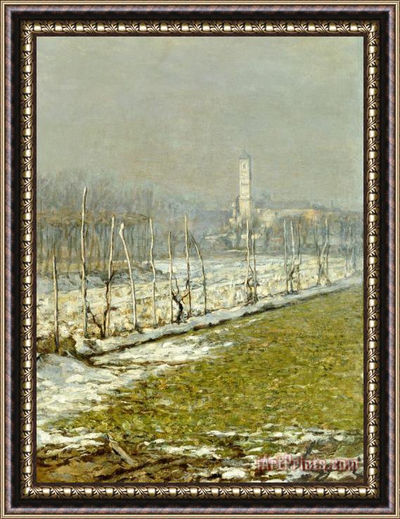 Emilio Longoni Landscape. Winter Sun Framed Print