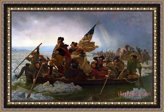 Emmanuel Gottlieb Leutze Washington Crossing The Delaware River Framed Painting