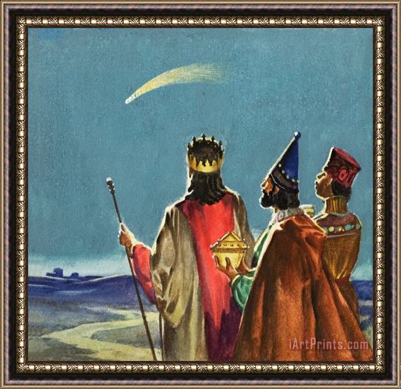 English School Three Wise Men Framed Painting