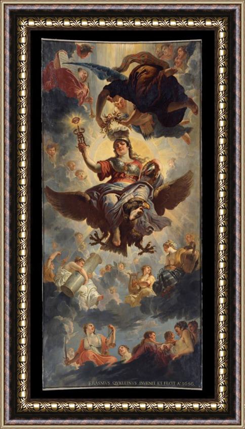 Erasmus Quellinus Ceiling of The Council Chamber Framed Painting