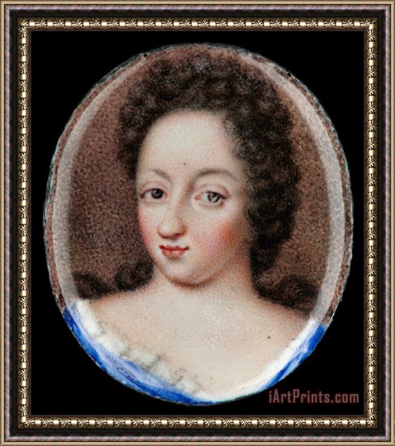 Erik Utterhielm Miniature Portrait of Queen Ulrika Eleonora The Elder, Queen of Sweden 1680 1693 Framed Print