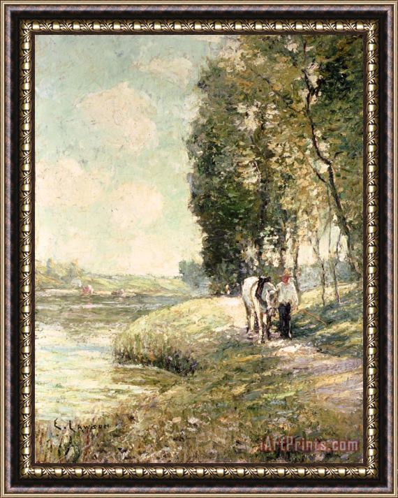 Ernest Lawson Country Road to Spuyten Framed Painting