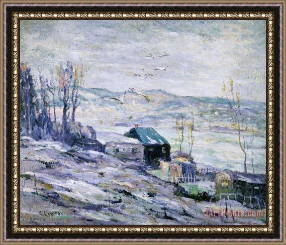Ernest Lawson Windy Day, Bronx River Framed Painting