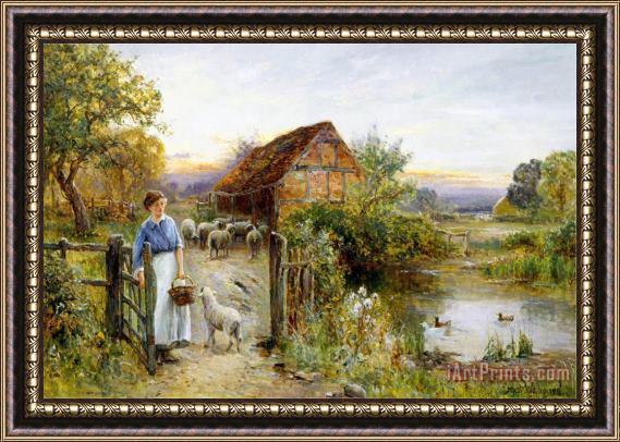 Ernest Walbourn Bringing Home The Sheep Framed Painting