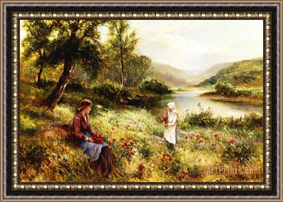 Ernest Walbourn Gathering Poppies Framed Painting