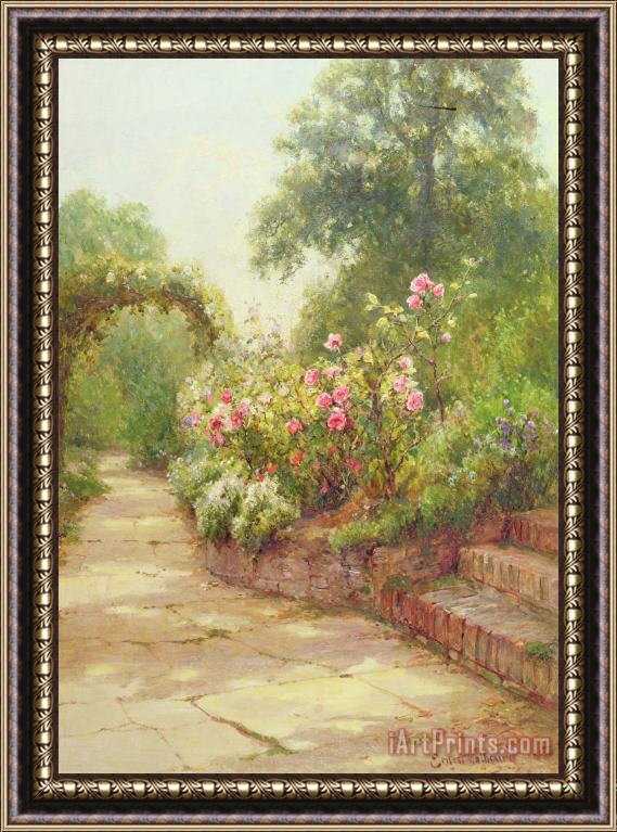 Ernest Walbourn The Garden Steps Framed Painting