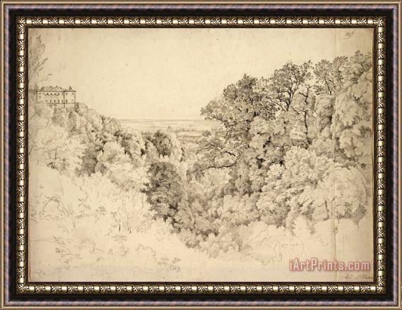 Ernst Fries View From Ariccia Near Albano Framed Print