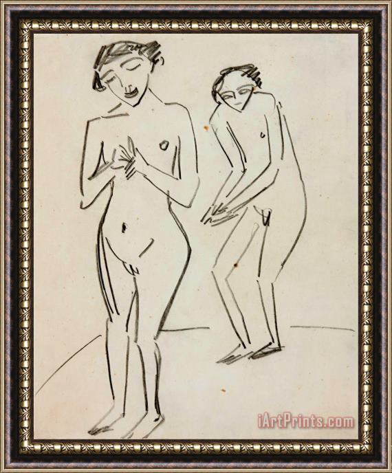 Ernst Ludwig Kirchner Man And Woman Framed Print