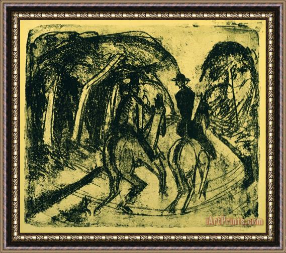 Ernst Ludwig Kirchner Reiter Im Grunewald Framed Print