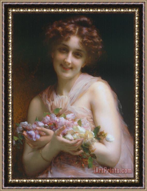 Etienne Adolphe Piot Flowers Framed Print