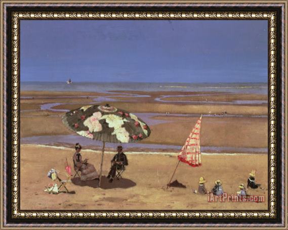 Etienne Moreau Nelaton The Beach Framed Painting