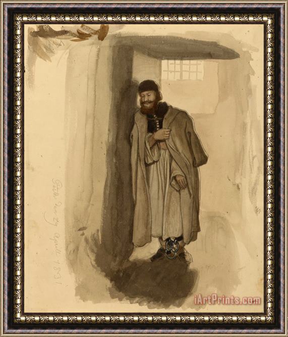 Eugen Napoleon Neureuther A Hungarian Prisoner Framed Painting