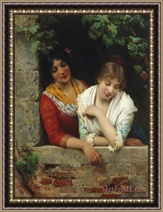 Eugen von Blaas Day Dreamers, 1887 Framed Painting
