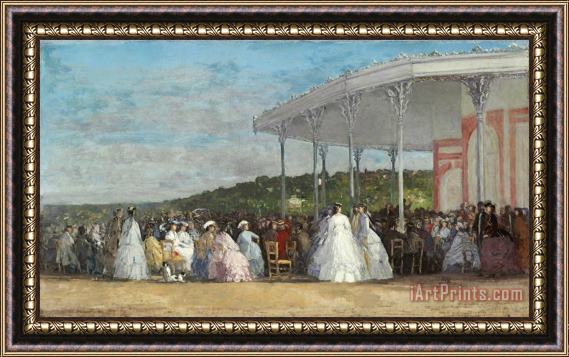 Eugene Boudin Concert at The Casino of Deauville Framed Painting