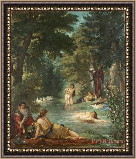 Eugene Delacroix Bathers Framed Painting