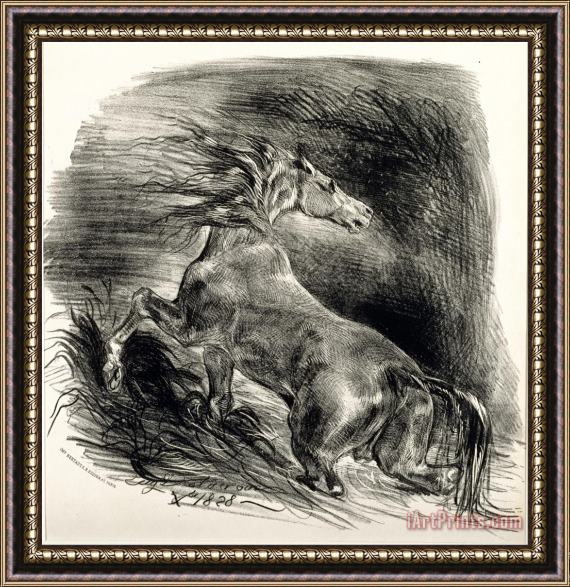 Eugene Delacroix Cheval Sauvage Framed Print