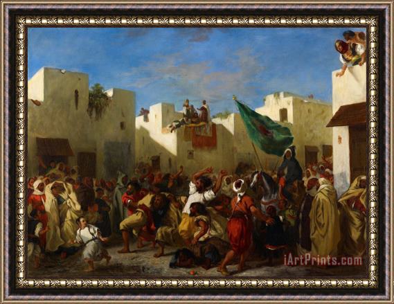 Eugene Delacroix Fanatics of Tangier Framed Print